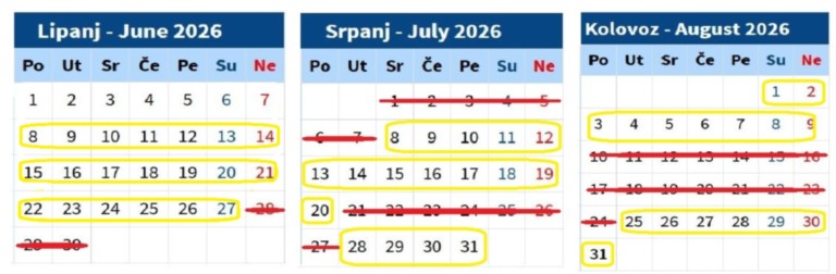 2026 termini